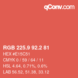 Color code: RGB 225.9 92.2 81 | qconv.com
