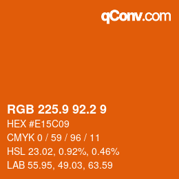 カラーコード: RGB 225.9 92.2 9 | qconv.com