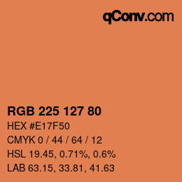 Color code: RGB 225 127 80 | qconv.com