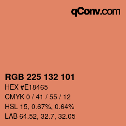 颜色代码: RGB 225 132 101 | qconv.com
