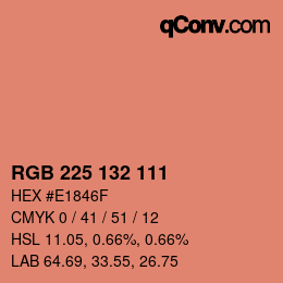 Código de color: RGB 225 132 111 | qconv.com