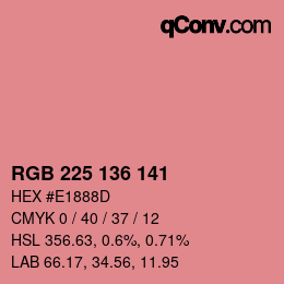 Color code: RGB 225 136 141 | qconv.com