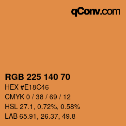 カラーコード: RGB 225 140 70 | qconv.com