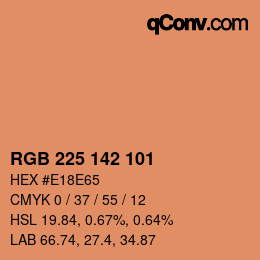 颜色代码: RGB 225 142 101 | qconv.com