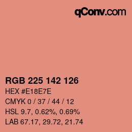 Color code: RGB 225 142 126 | qconv.com