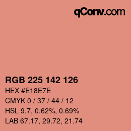 Color code: RGB 225 142 126 | qconv.com