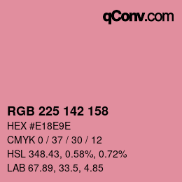 Color code: RGB 225 142 158 | qconv.com