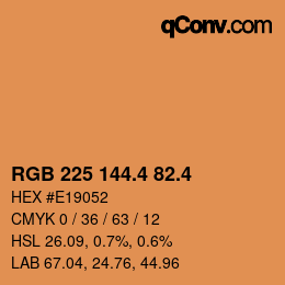 カラーコード: RGB 225 144.4 82.4 | qconv.com