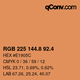 カラーコード: RGB 225 144.8 92.4 | qconv.com
