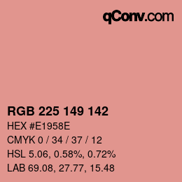 Color code: RGB 225 149 142 | qconv.com