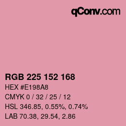 Color code: RGB 225 152 168 | qconv.com