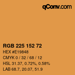 Color code: RGB 225 152 72 | qconv.com