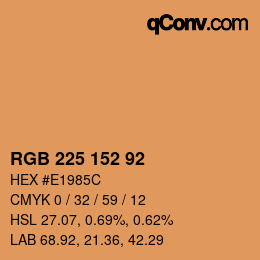 Color code: RGB 225 152 92 | qconv.com