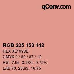 Código de color: RGB 225 153 142 | qconv.com