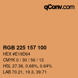 Color code: RGB 225 157 100 | qconv.com