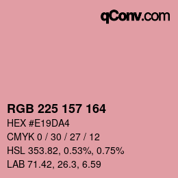 Color code: RGB 225 157 164 | qconv.com