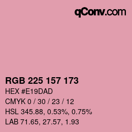 Color code: RGB 225 157 173 | qconv.com