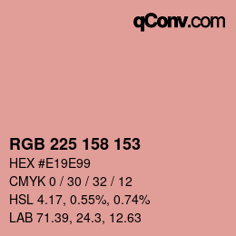 颜色代码: RGB 225 158 153 | qconv.com