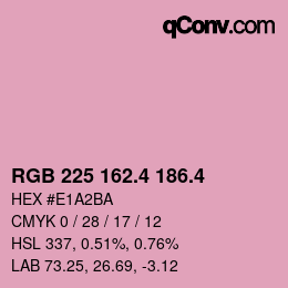 カラーコード: RGB 225 162.4 186.4 | qconv.com