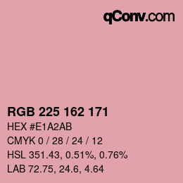 Color code: RGB 225 162 171 | qconv.com