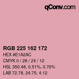 Color code: RGB 225 162 172 | qconv.com
