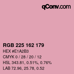 Color code: RGB 225 162 179 | qconv.com