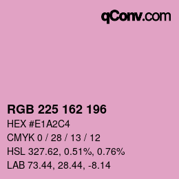 Color code: RGB 225 162 196 | qconv.com