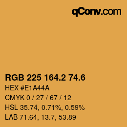 カラーコード: RGB 225 164.2 74.6 | qconv.com