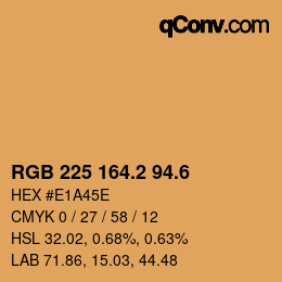 カラーコード: RGB 225 164.2 94.6 | qconv.com