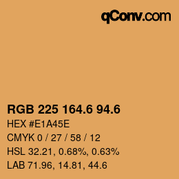 カラーコード: RGB 225 164.6 94.6 | qconv.com