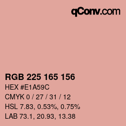 Color code: RGB 225 165 156 | qconv.com