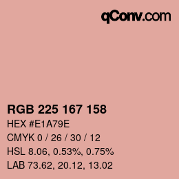 Color code: RGB 225 167 158 | qconv.com