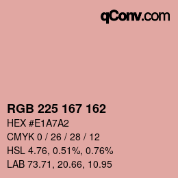 Color code: RGB 225 167 162 | qconv.com