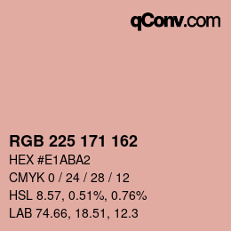 カラーコード: RGB 225 171 162 | qconv.com