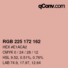 Color code: RGB 225 172 162 | qconv.com