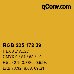 Color code: RGB 225 172 39 | qconv.com
