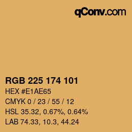 Color code: RGB 225 174 101 | qconv.com