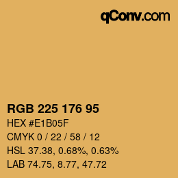 Código de color: RGB 225 176 95 | qconv.com