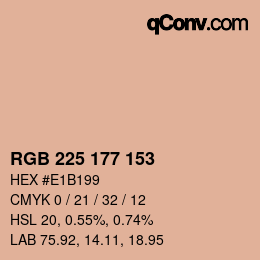 Code couleur: RGB 225 177 153 | qconv.com