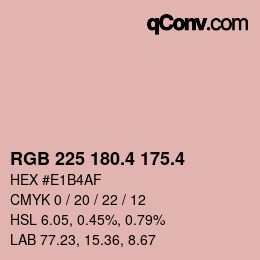 カラーコード: RGB 225 180.4 175.4 | qconv.com