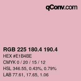 カラーコード: RGB 225 180.4 190.4 | qconv.com
