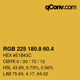 カラーコード: RGB 225 180.8 60.4 | qconv.com