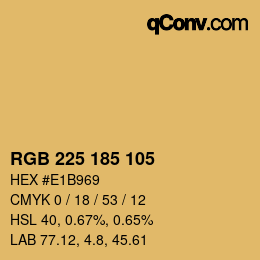 カラーコード: RGB 225 185 105 | qconv.com