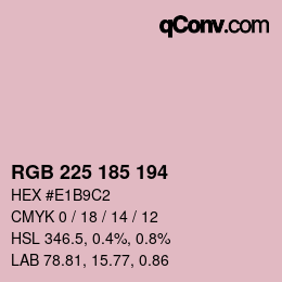 Code couleur: RGB 225 185 194 | qconv.com