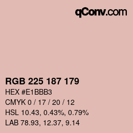 Código de color: RGB 225 187 179 | qconv.com