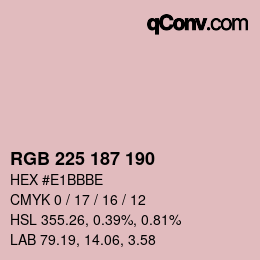 Color code: RGB 225 187 190 | qconv.com