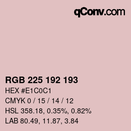 Color code: RGB 225 192 193 | qconv.com