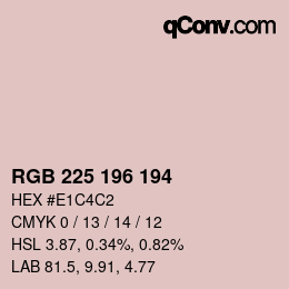 Código de color: RGB 225 196 194 | qconv.com