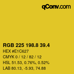 カラーコード: RGB 225 198.8 39.4 | qconv.com