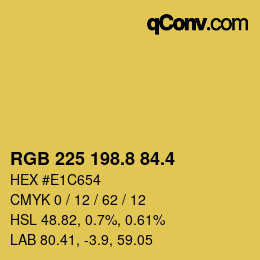 カラーコード: RGB 225 198.8 84.4 | qconv.com